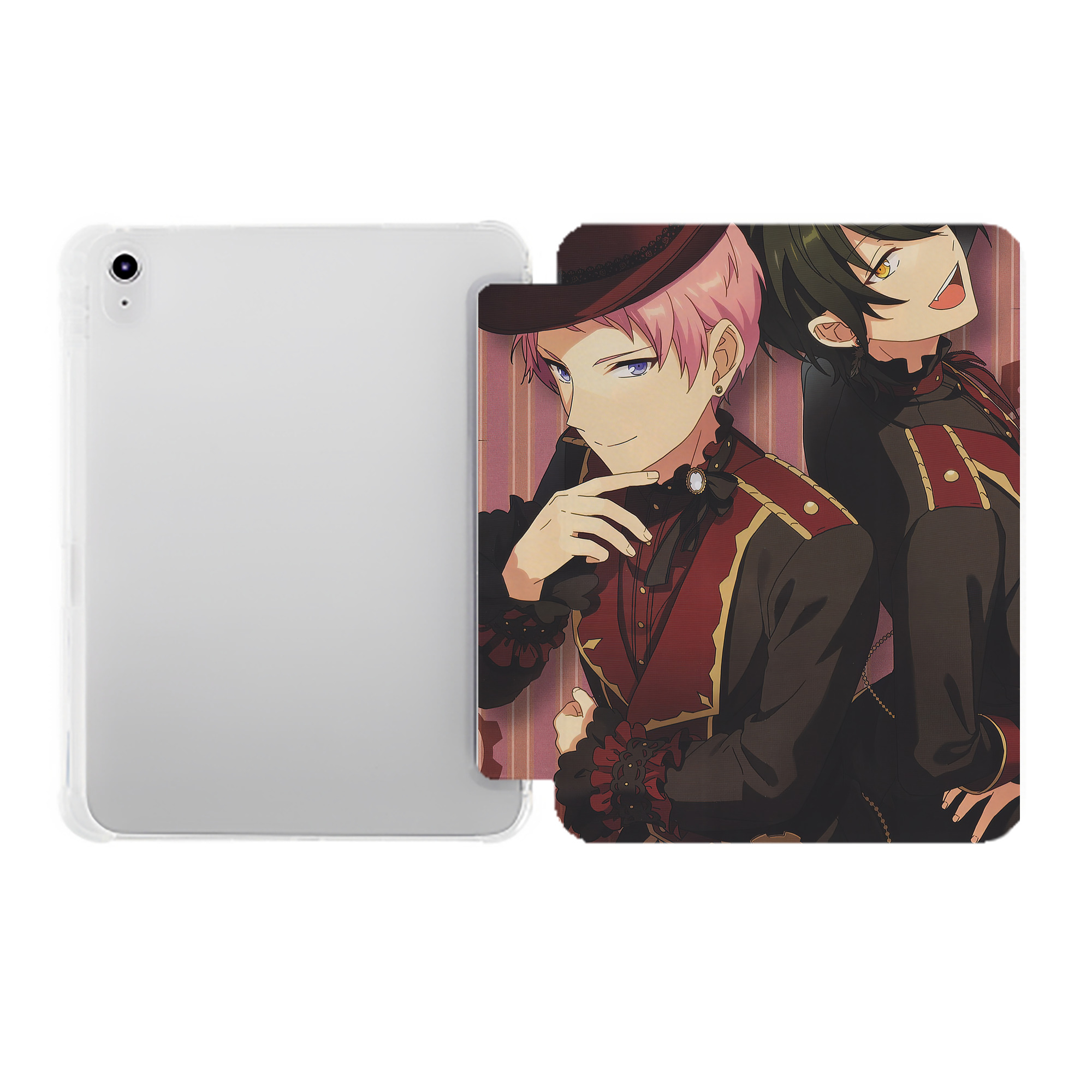 （画像用） あんさんぶるスターズ! Ensemble Stars IPad ケース ペン収納付き 三つ折りスタンド PUレザー×シリコン 対応機種9.5/10.5/10.9インチ